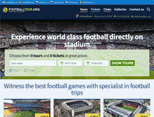 Tablet Screenshot of footballtour.org